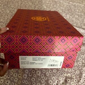 Tory Burch Women’s cream good luck trainer